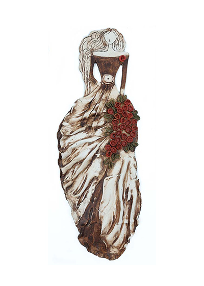 Handmade Clay Figurine 15x2x45 cm Handmade Clay Figurine 15x2x45 cm