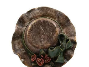 Clay handmade hat 22x22x6 cm