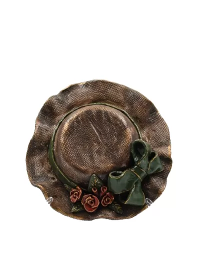 Clay handmade hat 22x22x6 cm