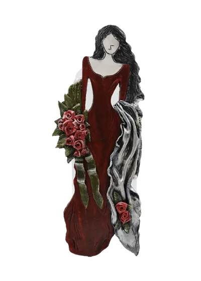 Handmade girl figure 16x2x37 cm