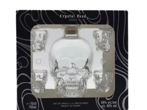 Crystal Head Vodka Glass Gift (4 Shot Glasses) 700ml Crystal Head Vodka Glass Gift (4 Shot Glasses) 700ml